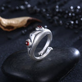 Back To School  Bohemian Vintage Frog Ring for Women Artistic Design Retro Opening Resizable Unisex Female Statement Rings Silver Color Gift
