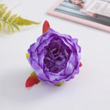 10pcs High Simulation Core Peony Flower Head Silk Flower DIY Wedding Flower Wall Background Decoration Silk Rose