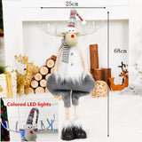 Christmas Gift 2022 Elk Santa Claus Snowman Christmas Dolls Christmas Decorations for Home Standing Toy Birthday Party Gift Kids