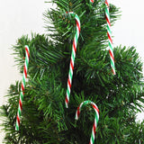 6pcs Acrylic Candy Canes Christmas Decoration Sugar Cane Xmas Tree Hanging Ornaments for Home Christmas Happy New Year Supplies