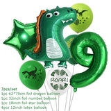 Dinosaur Party Decorations Dragon Balloons Set Paper Garland for Dino Jungle Birthday Party Decor Supplies Kids Children Favors