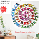 Cifeeo  18Pcs Black And White 3D Effect Crystal Butterflies Wall Sticker Beautiful Butterfly For Kids Room Wall Decals Home Decoration