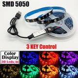 RGB 5050 2835 LED Lights Strip Bluetooth Control USB DC 5V Flexible Lamp Tape Diode Festival Fita Bedroom Tira Luces TV Desk Luz