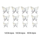 12PCs/Set 3D Hollow Decorative Butterfly Wall Stickers For Kids Rooms Home Decor Fridge Stickers DIY Party Wedding Butterflies