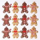 Christmas Gift 6/12Pcs Cute Funny Christmas Tree Decoration Hanging Pendant Gingerbread Man Xmas Tree Decor Ornament 2021 Newest Kid Gift