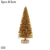 Christmas Gift Fake Pine Tree Mini Artificial Christmas Tree Mini Sisal Tree Miniature Tree Christmas Party Photo Prop For Christmas Ornament