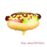 Cifeeo 1set Ice Cream Donut Lip Popcorn Candy Foil Balloons Baby Shower Happy Birthday Party Decoration Balloon Boy Girl Kid Cute Toys