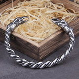 Stainless Steel Nordic Viking Norse Raven Bracelet Men Wristband Cuff Bracelets with viking wooden
