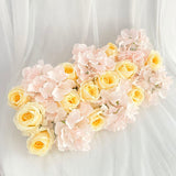 Wedding Road Cited Flowers Silk Rose Peony Hydrangea DIY Arched Door Flower Row Window T Station Wedding Decoration 50cm