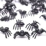 Christmas Gift 50pcs Horror Black Spider Haunted House Spider Web Bar Party Decoration Supplies Simulation Tricky Toy Kids Halloween Decoration