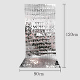 Christmas Gift Mirror PVC Reflective Sequin Curtain Wedding Background Decoration Curtain DIY Holiday Party Stage Supplies Interior Decoration