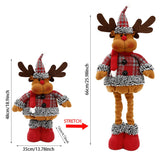 Stretchable Christmas Santa Claus Dolls Snowman Elk Toys Christmas Kids Gifts Xmas Tree Ornaments Home Decors Navidad Natal 2022