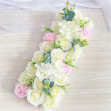 Luxury Wedding Road Cited Flowers Silk Rose Peony Hydrangea DIY Arched Door Flower Row Window T Station Wedding Decoration 50cm