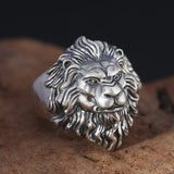 Christmas Gift Retro Lion Domineering Ring Prairie King Men's Alloy Ring Exaggerated Ring Jewelry Gift Adjustable Opening