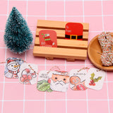 50PCS DIY Kraft Tags Merry Christmas Labels Gift Wrapping Paper Hang Tags Santa Claus Paper Cards Christmas Party Supplie