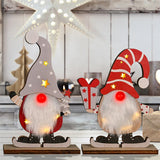 Christmas Gift Christmas Ornaments Decorative Night Light Christmas Wood Rudolph with Light Christmas Home Furnishings Merry Christmas 2022
