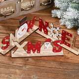 Christmas Gift Wooden Christmas Decorations Xmas Snow Noel Letter Table Ornaments Merry Christmas Party Decor For Home 2021 Naviidad Gifts Fav