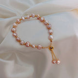 Cifeeo  New Baroque Natural Pearl Bracelet Sexy For Woman Bracelet Fashion Lady Temperament Bracelet Chaoren Jewelry South Korea