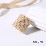 2M/Roll Natural Jute Burlap Hessian Ribbon Wedding Party New Year Home Decorations DIY Scrapbooking Crafts Gift Wrapping Tape