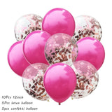 10Pcs Metal Latex Balloons Confetti Balloon Set For Wedding Birthday Party Balloon Decoration Baby Shower Helium Balloons