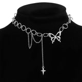 Fashion Necklaces Butterfly Necklace for Women Vintage Multilayer   Moon Star Charm Choker Necklaces Boho Pendant Jewelry