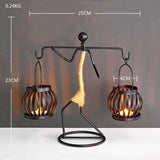 Home Decoration Accessories Creative Candle Holder Iron Kitchen Restaurant Romantic Candlestick Christmas Halloween Bar Party