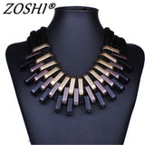 New Acrylic Punk Vintage Fashion Necklaces &Pendants Women Statement Necklace Gradient Drops Choker Maxi Colar Feminino