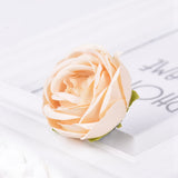 Cifeeo 5Pcs 4cm Artificial silk Rose flower head for wedding Home decoration DIY wreath scrapbook Craft Fake Flowers