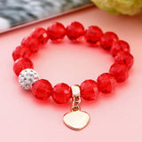 ZOSHI Crystal Butterful Bracelet & Bangle Elastic Heart Bracelets For Women Handmade Shambhala Beads pulseira masculina