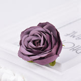 Cifeeo 5Pcs 4cm Artificial silk Rose flower head for wedding Home decoration DIY wreath scrapbook Craft Fake Flowers