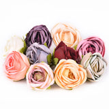 Cifeeo 5Pcs 4cm Artificial silk Rose flower head for wedding Home decoration DIY wreath scrapbook Craft Fake Flowers