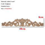 Floral Wood Carved Corner Applique Vintage Wooden Carving Decal For Furniture Cabinet Door Frame Wall Home Decor Crafts