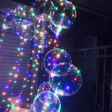 Christmas Gift WEIGAO 18inch Clear Latex Balloons with 30 LED Lights Transparent LED Bobo Balloons Wedding Balloons Birthday Party Decoration