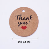 Christmas Gift 100pcs Thank you with Red Heart Kraft Gift Tags Wedding Party Paper Hang Tags Price Label Hang Tag Cards