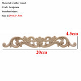 Floral Wood Carved Corner Applique Vintage Wooden Carving Decal For Furniture Cabinet Door Frame Wall Home Decor Crafts