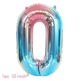 32inch Color Foil Number Balloons 0-9 Happy Birthday Balloon Wedding Decoration Globo Kids Number Helium Ballons Party Supplies