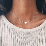 Christmas Gift Tiny Heart Necklace for Women SHORT Chain Heart Pendant Necklace Gift Ethnic Bohemian Choker Necklace Drop Shipping