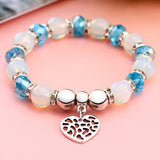 ZOSHI Crystal Butterful Bracelet & Bangle Elastic Heart Bracelets For Women Handmade Shambhala Beads pulseira masculina