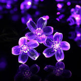 Christmas Gift Solar String Lights 12m100led Peach Flower Waterproof Outdoor Decoration Lighting Fariy Christmas Lights Wedding party Garden