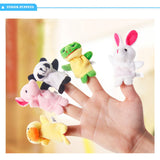 10pcs/set Cartoon Animal Finger Puppet Baby Plush Toys for Children Lovely Kids Plush Toys  Baby Favor Dolls vingerpoppetjes