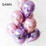 10pcs/lot 12inch New Glossy Metal Pearl Latex Balloons kid toys Thick Chrome Metallic Colors wedding Birthday party decoration