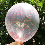 50pcs 10pcs 5pcs 9 Color Inflatable Confetti Balloon Ball Baby Shower 12inch Latex Clear Ballon Birthday Party Decoration Ballon