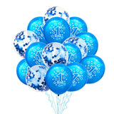WEIGAO Blue One Foil Balloons Set First Birthday Decor One Year Old Number Balloons Baby Shower Boy 1st Birthday Decor Supplies