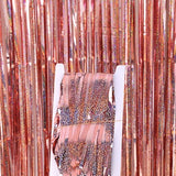 2M 3M 4M Metallic Foil Fringe Shimmer Backdrop Wedding Party Wall Decoration Photo Booth Backdrop Tinsel Glitter Curtain Gold