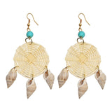 Sea Shell Earrings For Women Gold Color Trendy Metal Shell Cowrie Statement Dangle Earrings New Summer Beach Jewelry