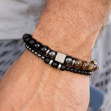 Cifeeo New Fashion Men Bracelet Sets Trendy Handmade Classic Strand Stone Beaded Bracelet For Men Jewelry Gift Pulsera Hombre