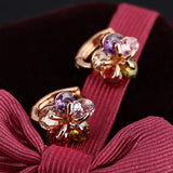 New Multicolor Zircon Circle Earring for Women Fashion Round Small Hoop Earring Set Party Wedding Jewelry Gifts  brincos