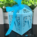 50pcs Laser Cut Candy Box Bride and Groom Wedding Gift Favor Boxes Packing Favors and Gifts Wedding Event Party Favor Decoration