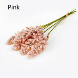 Cifeeo 6Pcs Mini Artificial Flowers Vanilla Spike Foam Wedding Decoration For Room Home Decor Berry Artificial Plant Christmas Garland