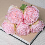 artificial silk pink peony flowers bridal bouquet high quality yelllow fake flower arrangments wedding home decor big 5 heads